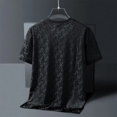 New Men Fashion Trend Ice Silk Short Sleeve Streetwear Summer T-Shirt 3 Colors