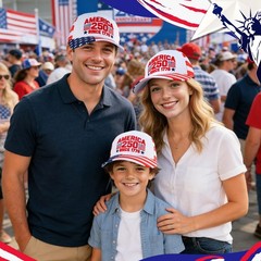 American Flag Hat Baseball Cap for Men Boys, Adjustable Patriotic Hat, Father…