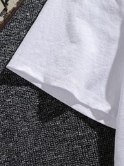 Heart Print T Shirt Tees Men Casual Short Sleeve T-shirt Summer Blouse Tops ♮