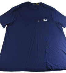 Polo Ralph Lauren Mens T-Shirt New 2XB Navy Blue Crew NeckBack Graphic Polo Bear