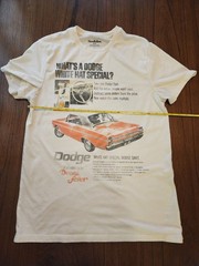 Goodfellow White & Orange Dodge Dart Graphic T-Shirt Medium