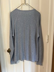 Faherty Cloud Cotton Long Sleeve Henley Large Heather Gray Pima Modal MKC0077