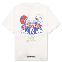 REPRESENT x Feature Champions T-Shirt Oversize Tee Flat White Men’s Size S