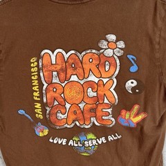 Hard Rock Cafe x Pacsun San Francisco T Shirt Adult Medium Brown Mens