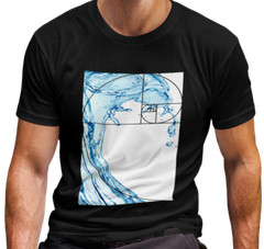 Fibonacci Spiral T-SHIRT Golden Geometry Ratio DaVinci Code God Tool Maths TEE