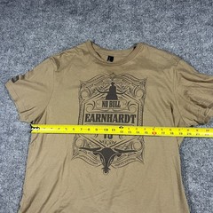 Vintage District T Shirt Mens Large Beige No Bull Earnhardt Graphic Print Cotton