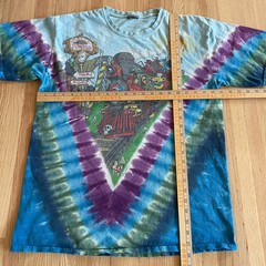 Grateful Dead Band River Junction Casey Jones Liquid Blue Tie Dye T-Shirt XL