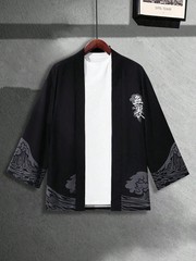 RANMARU KIMONO Men’s Summer Short-sleeved Printed Shirt Shirt Fashion