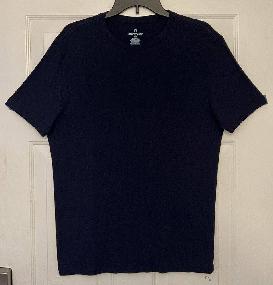 Tommy John Second Skin Rib Sleep Blue T-Shirt Men’s Size Medium