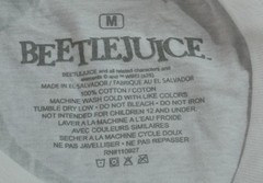 Beetlejuice Adult’s Afterlife’s Leading Bio-Exorcist Shirt JL3 White Medium