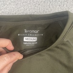 Terramar Men’s Shirt Medium Olive Green Base Layer Outdoor Camping Gorpcore