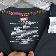 Marvel Black Panther T-Shirt Mens 2XL Cotton Blend Knit Graphic Movie Disney Dad