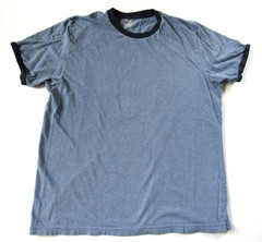Old Navy Tee Vintage Ringer Blue & Navy Short Sleeve 100% Cotton Men’s L Large