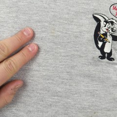 Vintage Warner Bros Studio Store Shirt Mens L Gray Pepe Le Pew Pocket Black Book