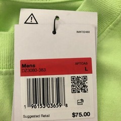 NWT Nike DZ3080-383 Men Sportswear Max90 LongSleeve Cotton Tee Shirt Lime Size L