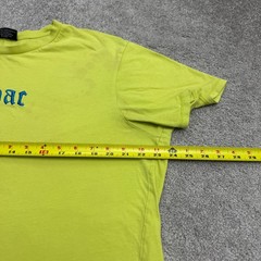 Cotton On Graphic Tee Men M/L Lime Green Tupac Shakur Embroidered Hip Hop Cotton