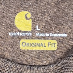 Carhartt Mens K87 Pocket T-Shirt Large Brown Heather Original Fit Cotton Blend