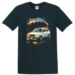Fiat 147 Old Car T Shirt Classic Retro Compact Hatchback Tee