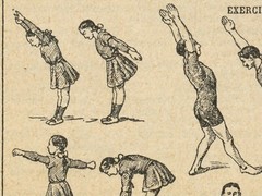 Vintage Gymnastics Shirt – 1930s French Fitness – Exercise – Sports – Gym