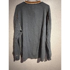 Carbon 2 Cobalt Mens XL Henley Shirt Gray Long Sleeve Raw Edge Cotton RN 129641