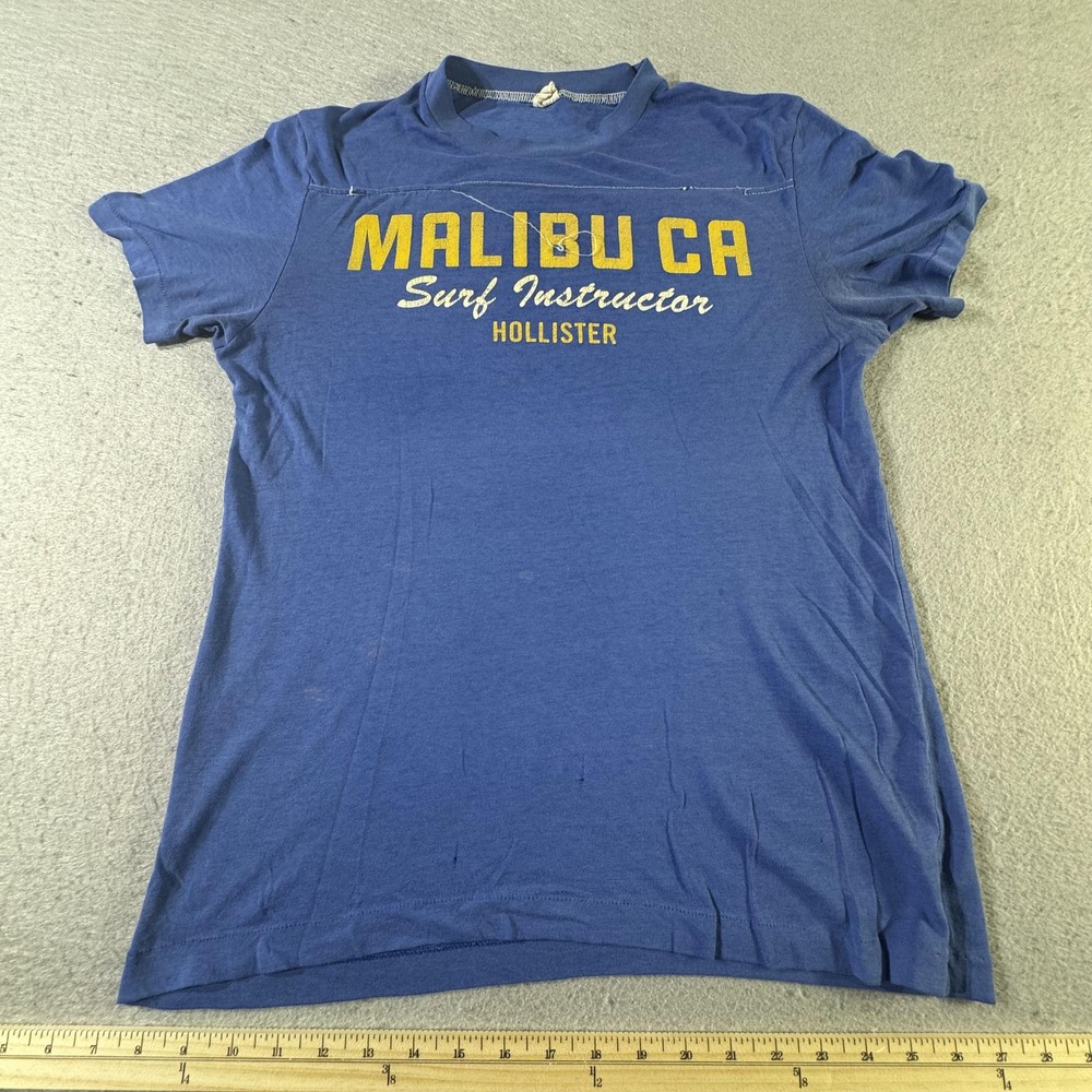 Hollister Shirt Mens Large Malibu CA Surf Instructor 65 Graphic Tee Vintage Styl