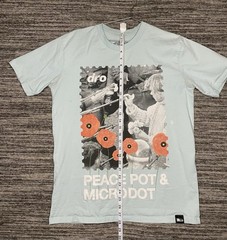 DRO Peace Pot & Microdot Short sleeve shirt Baby Blue Men’s Size Large