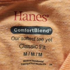 Vintage Hanes ComfortBlend Panama City Beach FL T-Shirt M Orange Florida Souveni