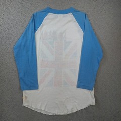 Vintage 80s Def Leppard Rock Band Tour T Shirt Men’s M/S Union Jack Flag Raglan