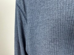 Vintage 90s Ribbed Henley Shirt Men 2XL Minimal Outdoor Casual Midweight Stretch