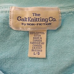 The Galt Knitting Co. by Non Fiction Seafoam Green T-Shirt Made In Canada Sz L