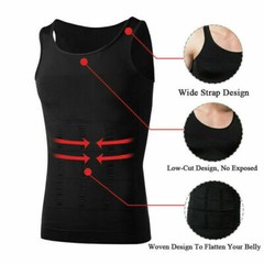 Men Slimmer Body Shaper Vest Abs Abdomen Compression Shirt Workout Tank Tops US
