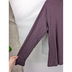 Pact Mens Organic Cotton Long Sleeve Crewneck T Shirt Size M Purple Casual Daily