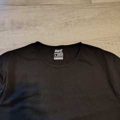 UndrDog Hemp DuraFlow Black T-Shirt Mens Large Bamboo Organic Cotton Curved Hem