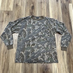 Vtg 80s Ace Sportswear Mossy Oak Treestand Camo USA Made Long Sleeve Shirt Large