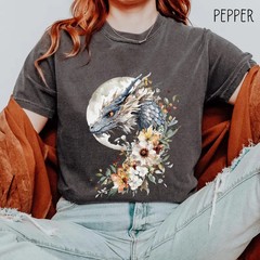 Vintage Moon Dragon Fantasy Art Comfort Tee Shirt Men Women Soft