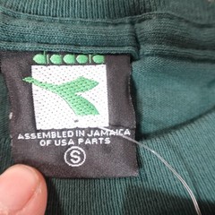 Diadora Shirt Mens Small Green Soccer Logo Graphic Crewneck Athletic Workout Gym
