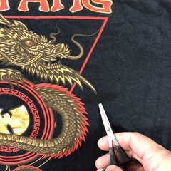 Wu-Tang Shirt Mens Medium Black Dragon Staten Island Graphic Hip Hop Tee