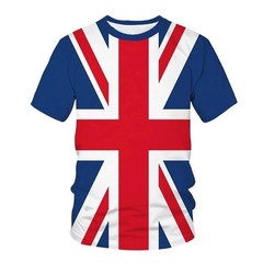 Unisex Adults Union Jack T-Shirt Casual Short Sleeve British Flag Top
