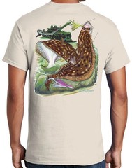 David Dunleavy Flounder Reef T-Shirt Men’s 3XL Natural Fishing Graphic Tee NWT