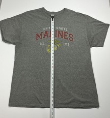 United States Marines USMC Eagle Globe Anchor T‑Shirt Men’s XL Gray Military Tee