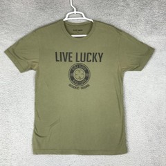 Black Clover Shirt Mens Medium Green Live Lucky Clover Graphic Tee Tagless