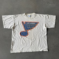 Vintage St. Louis Blues Salem Sportswear Big Logo Graphic Shirt Boxy Mens XL