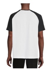 NWT George Mens M White/Black Raglan Short Sleeve T- Shirt Soft Moisture Wicking