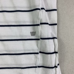 Mack Weldon Men’s LARGE White Striped Cotton Short Sleeve Crew Neck Pocket Tee