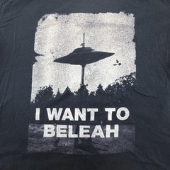 BRMC I Want To Beleah Shirt Mens Large Black UFO Support For Drummer Leah 2014