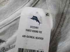 Tommy Bahama Men Beer Shirt Medium Gray Football Thirst Round Draft Crew Tee New