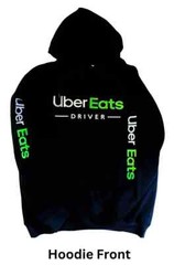 Reflective Tshirt UberEats Delivery Driver Black