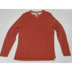 Ocean & Coast Tshirt Men Sz L Long Sleeve V Neck Everyday Orange Casual Surfer