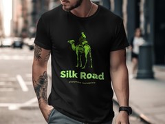 Silkroad Shop Logo T-Shirt, Cyberpunk Hacker Graphic Tee