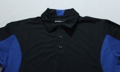 Sport-Tek Men’s Side Blocked Micropique Polo EH6 Black/True Royal Small